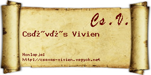 Csávás Vivien névjegykártya