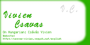 vivien csavas business card