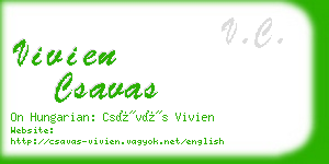 vivien csavas business card